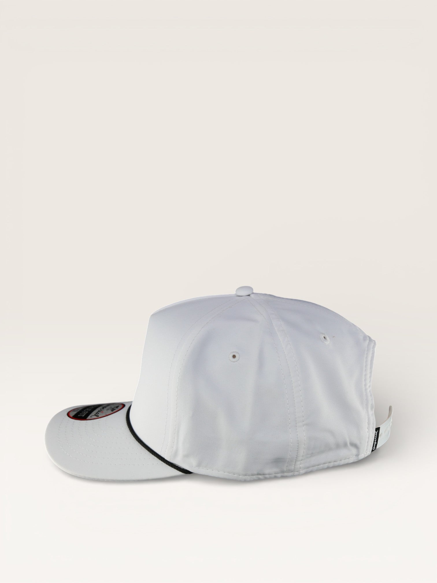 White Cap With Black Icon